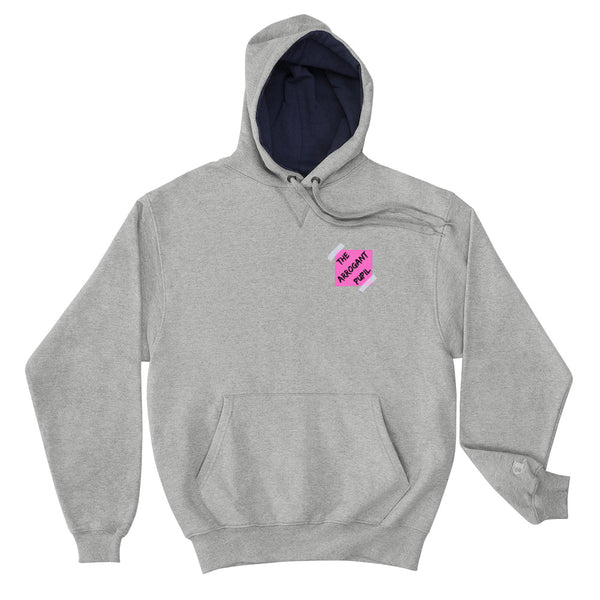 Pink Arrogant Pupil Sticky Note x Champion Hoodie