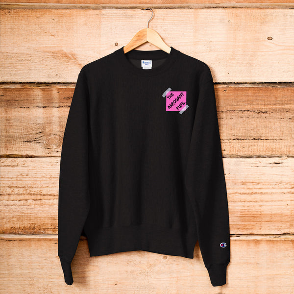 Pink AP Sticky Note x Champion Sweatshirt